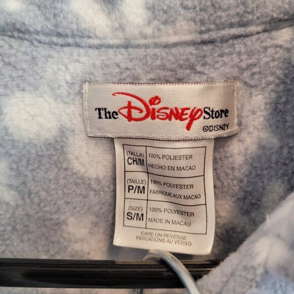 Vintage Disney 2pc Pajama Set Women's Small Gray Mickey Minnie Snowflake - Picture 7 of 10